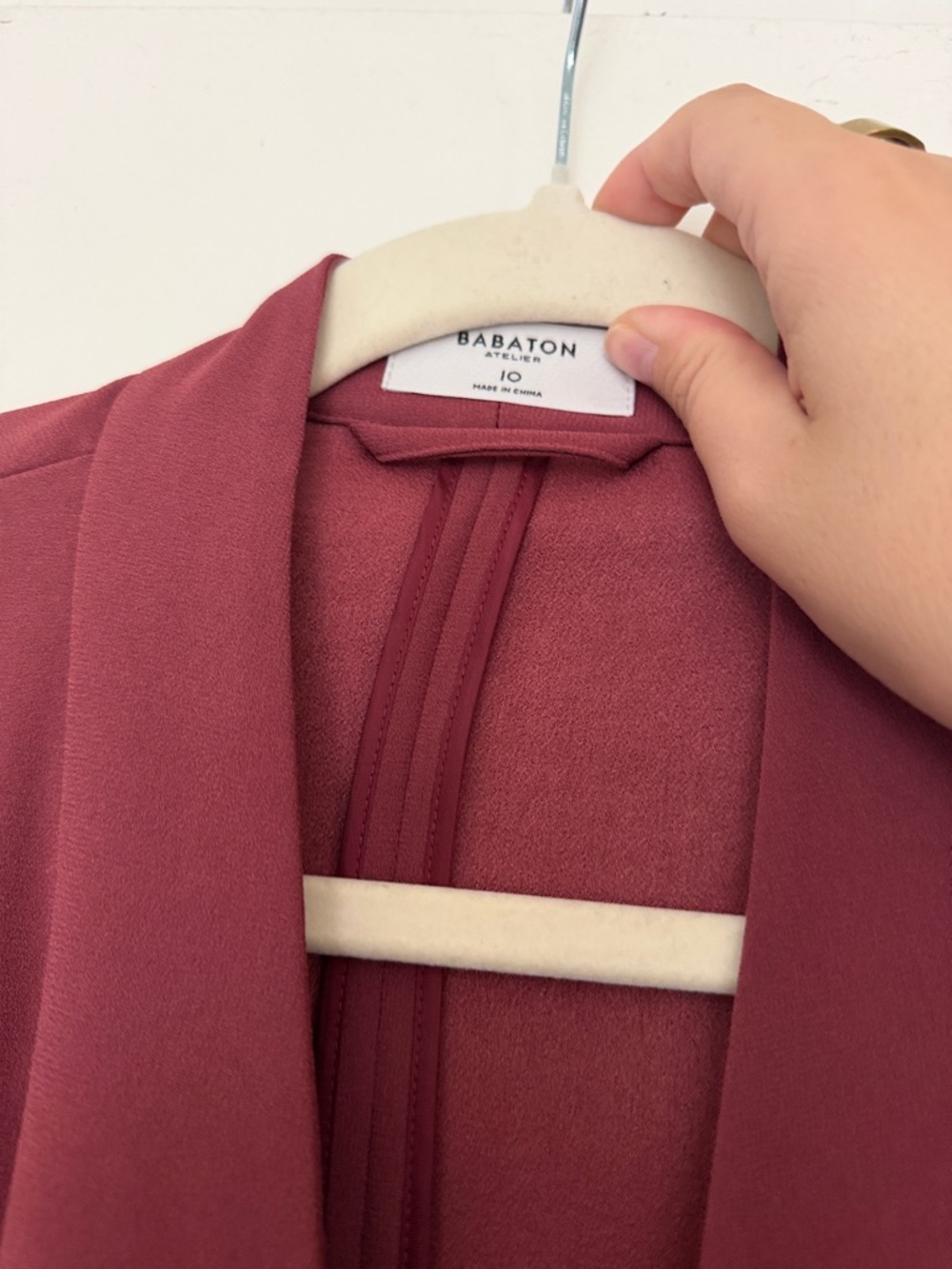 Babaton by Aritzia Blazer Women's 10 Dusty Rose Open Front - Picture 2 of 4